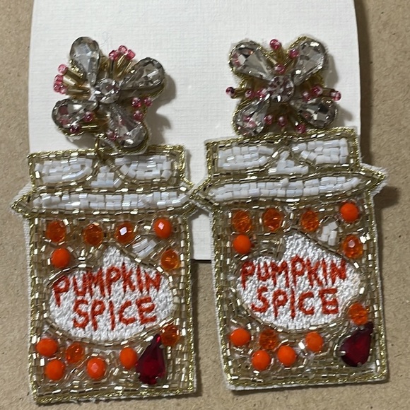 Beaded Crystal Halloween Earrings - Picture 4 of 5
